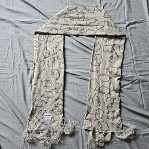 Pusheen Beige and Brown Patterned Scarf